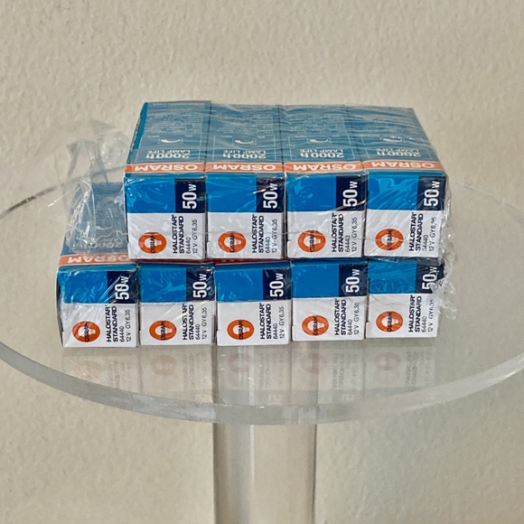 Osram Halostar 50 W Halogen Bulbs Set of 9 in Boxes 12V GY6.35 Bi-Pin Base - Picture 2 of 11